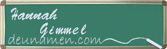 Hannah Gimmel Visitenkarte